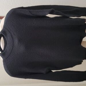 Melrose and market black sweater high-low crew neck